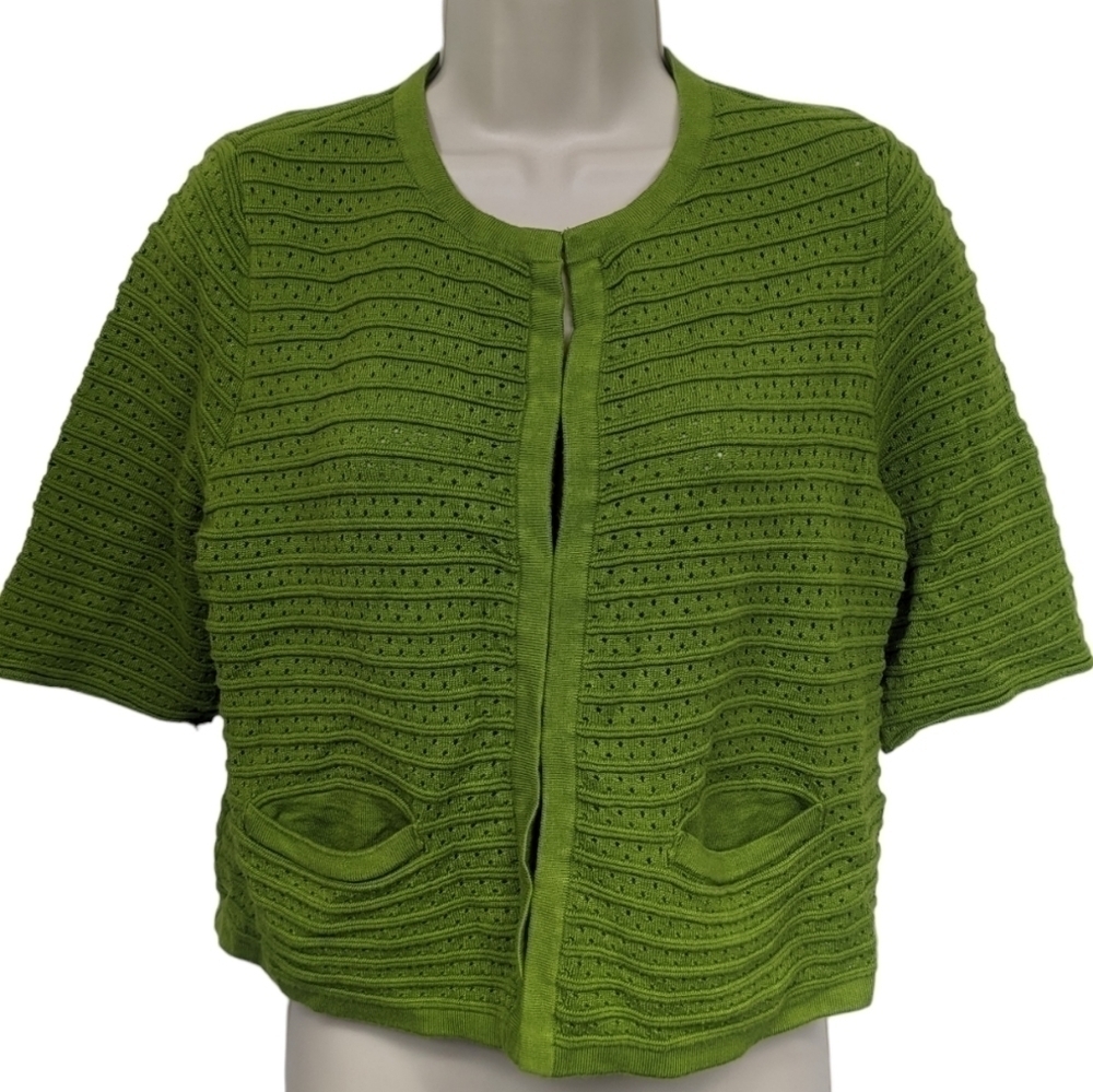 Chico's Cropped Cardigan Sz 0/S